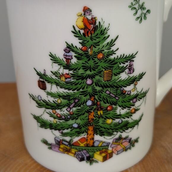 Spode Christmas Tree Mug & Coaster Set Festive Holiday Gift Decoration Cocoa Tea - Picture 4 of 7